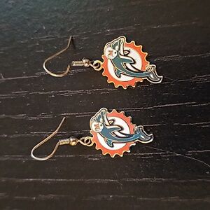 Miami Dolphins dangle earrings